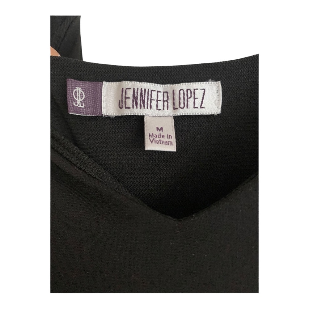Jennifer Lopez womens Medium black  jumpsuit Chain Strap With Side Pockets